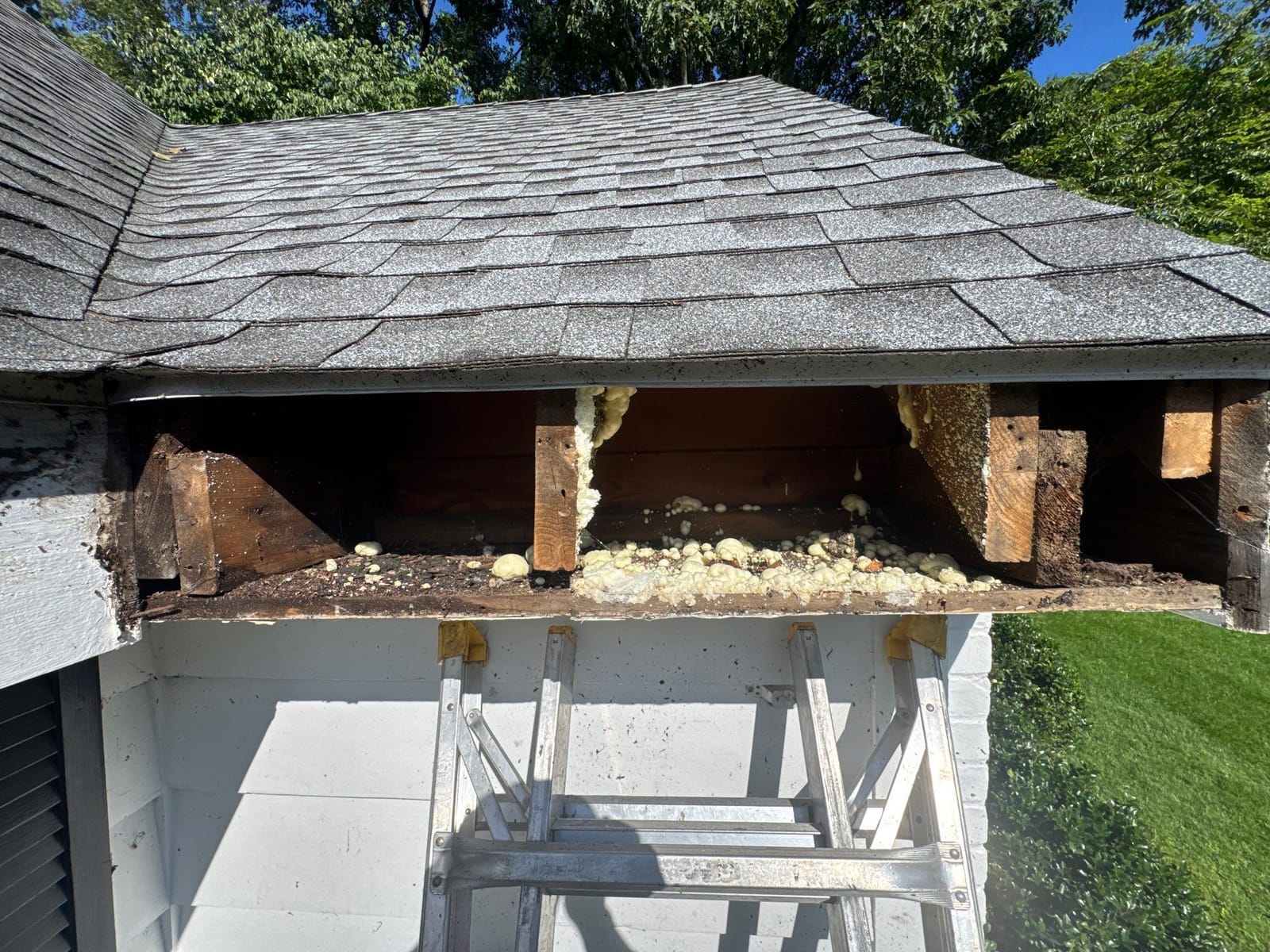 Gutter Services project in Riverside, CT — job site photo 1