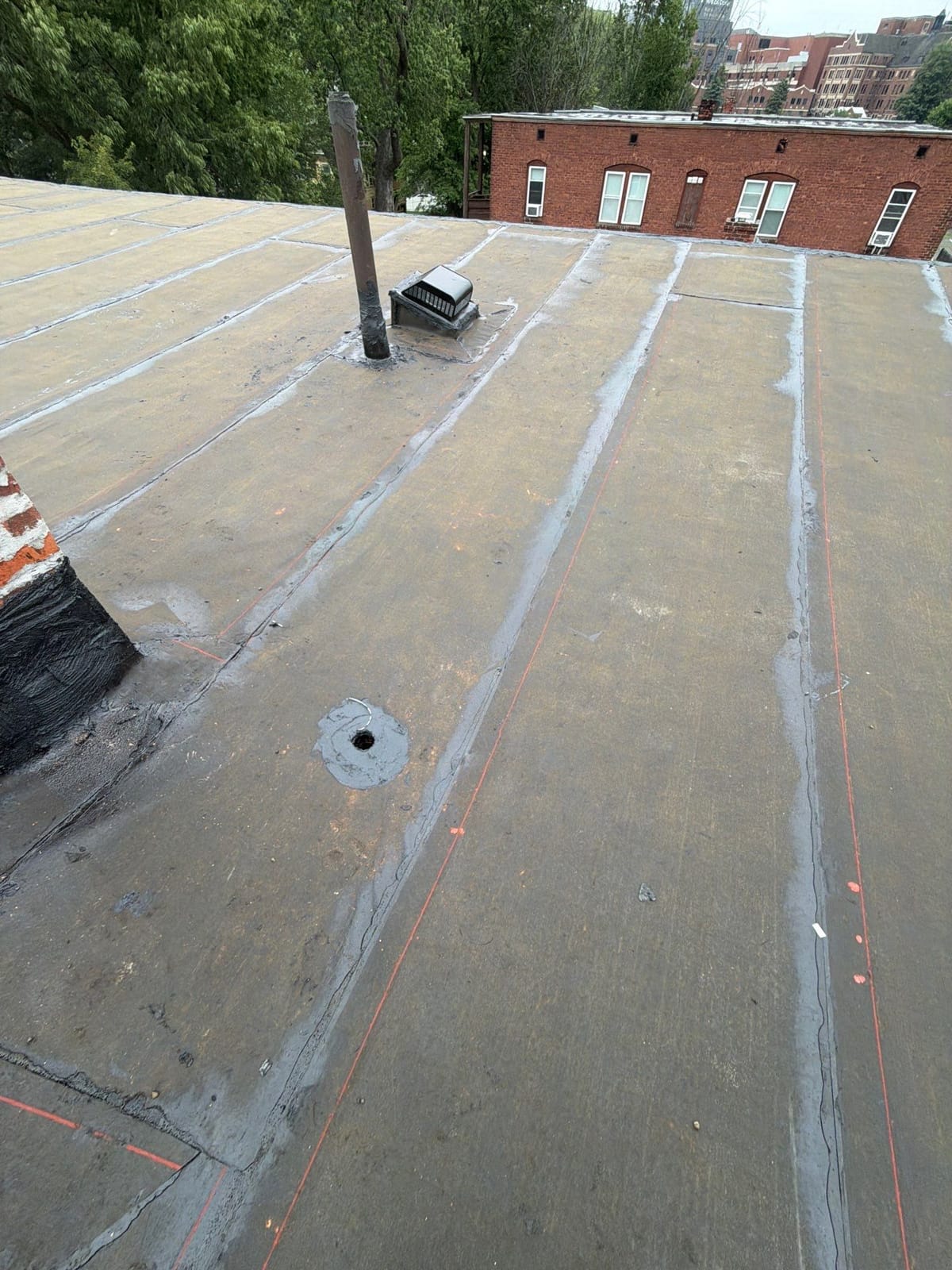 Flat Roofing project in Springfield, MA — job site photo 9