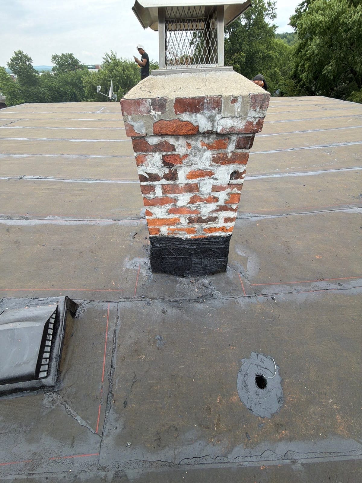 Flat Roofing project in Springfield, MA — job site photo 13