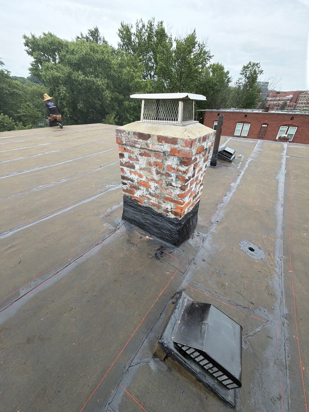 Flat Roofing project in Springfield, MA — job site photo 10
