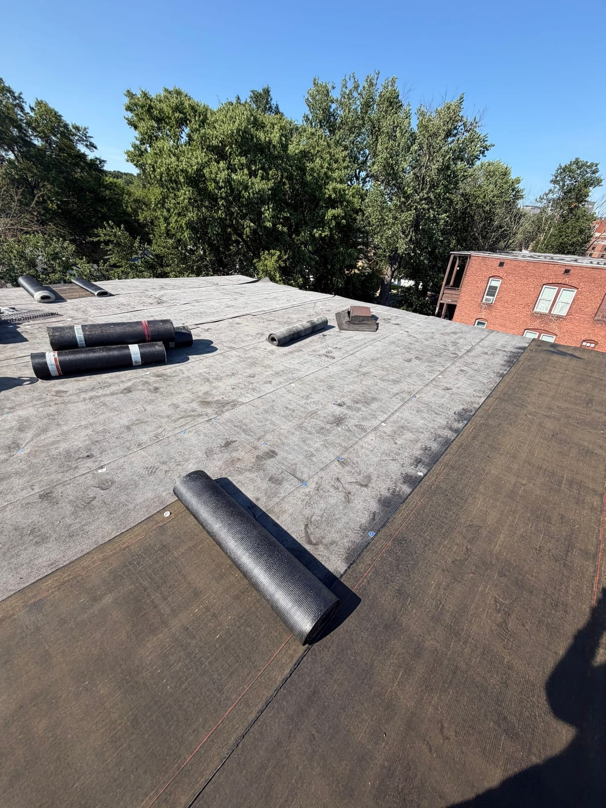 Flat Roofing project in Springfield, MA — job site photo 5