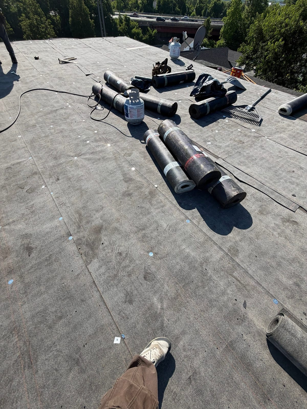 Flat Roofing project in Springfield, MA — job site photo 7
