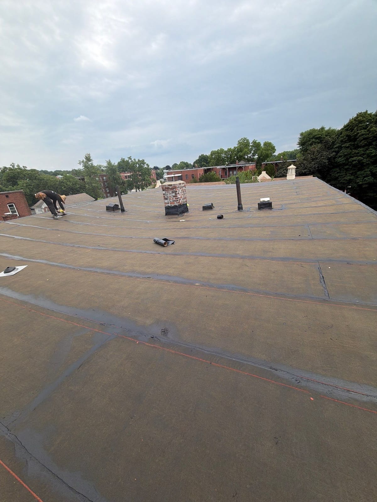 Flat Roofing project in Springfield, MA — job site photo 12