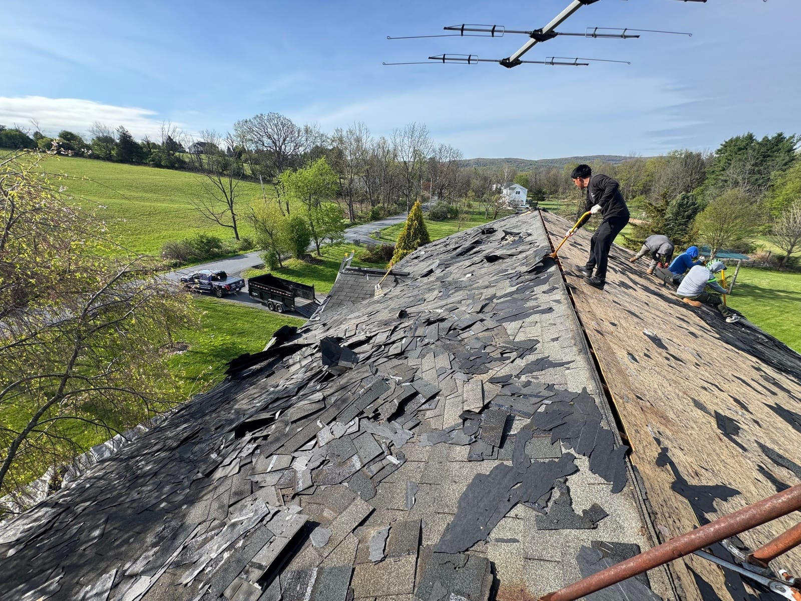 Roof Replacement project in Warwick, NY — job site photo 1